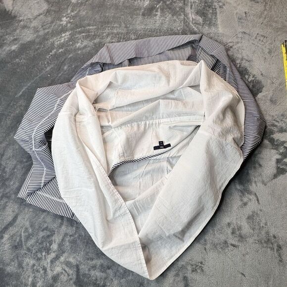 Gap Sz 12 100% Cotton Blue White Striped Skirt Nautical Full Blue A-Line Lined - Picture 12 of 15